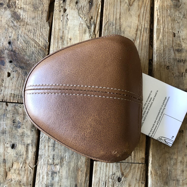 Indian Scout pillion backrest pad - desert tan